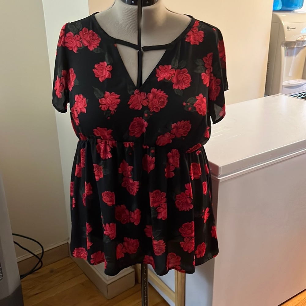 Floral babydoll top